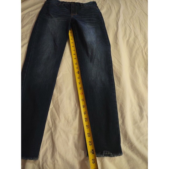 No Boundaries Girls Jeans Size 7 Blue Skinny Junior Cropped - Picture 8 of 10